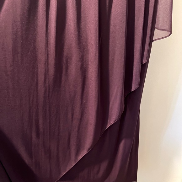 Adrianna Papell Evening Bridesmaid Gown Purple, Plum, Amethyst, Dark Violet - Picture 12 of 12